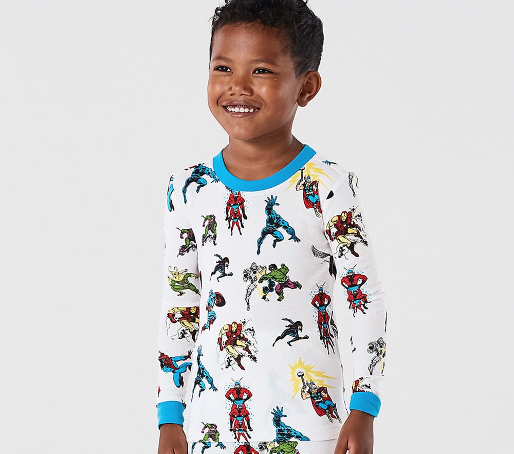 Glow-In-The-Dark Marvel Heroes Tight Fit Pajamas